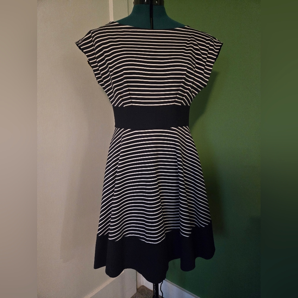 Kate Spade Black and White Striped Mini Dress
